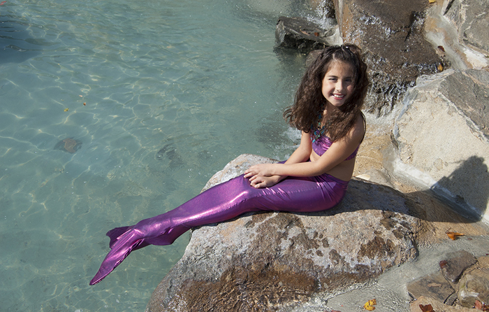 Mermaid Purple Shiny Spandex Halloween Costume